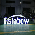 Customized 3d led shop name board sign face and back lighting letters logo